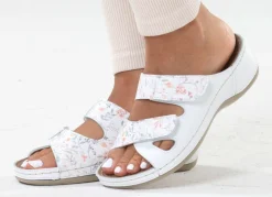 ELENA EDEN, klassische Damen-Pantoletten, Weite G, mit Klettverschluss