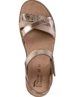 ELENA EDEN, modische Damen-Sandale, Weite H, mit herausnehmbarem Fußbett