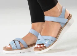 ELENA EDEN, modische Damen-Sandale, Weite H, mit herausnehmbarem Fußbett