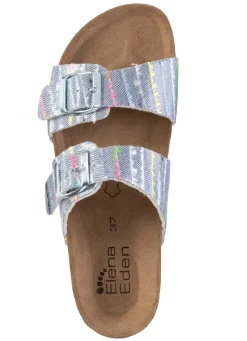 ELENA EDEN Pantolette aus interessant dessiniertem Synthetik