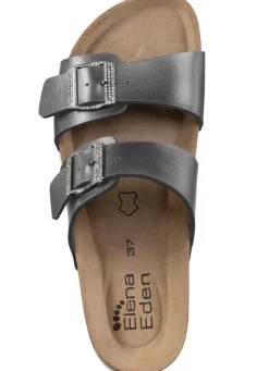 ELENA EDEN Pantolette mit Glitzersteinchen verzierten Schließen