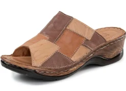 ELENA EDEN Pantolette mit dezenter Knitter-Struktur