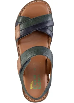 ELENA EDEN Sandale aus Nappaleder mit Kontrastbesätzen