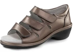 ELENA EDEN Sandale aus teilweise schimmerndem Nappaleder