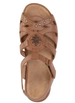 ELENA EDEN Sandale mit Ziernieten und Lederdurchzügen