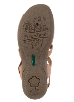 ELENA EDEN Sandale mit Ziernieten und Lederdurchzügen