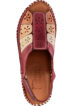 ELENA EDEN Sandalette aus weichem, perforiertem Nappaleder