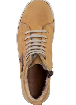 ELENA EDEN Schnür-Bootie aus Nubukleder, mit Leder-Applikation