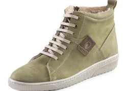 ELENA EDEN Schnür-Bootie aus Nubukleder, mit Leder-Applikation