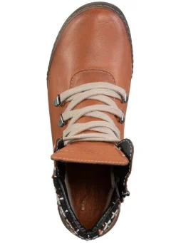 ELENA EDEN Schnür-Bootie mit gepolstertem Textil-Schaftrand