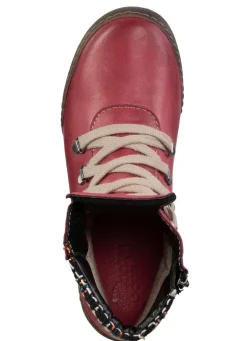 ELENA EDEN Schnür-Bootie mit gepolstertem Textil-Schaftrand