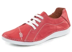 ELENA EDEN Schnürschuh mit Knitter-Struktur und Zier-Nähten