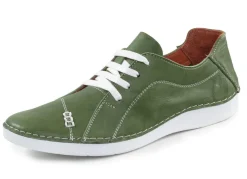 ELENA EDEN Schnürschuh mit Knitter-Struktur und Zier-Nähten