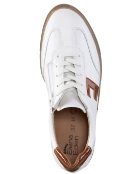 ELENA EDEN Schnür-Sneaker aus genarbtem Nappaleder