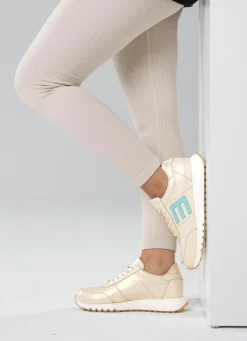 ELENA EDEN Sneaker aus schimmerndem Nappaleder