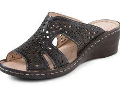 ELENA EDEN, sommerliche Damen-Pantoletten, aus Leder