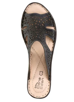 ELENA EDEN, sommerliche Damen-Pantoletten, aus Leder