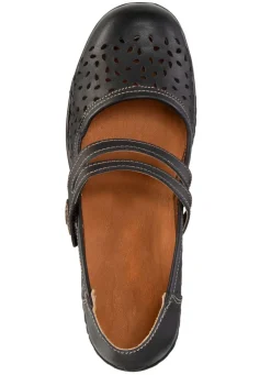 ELENA EDEN, sommerliche Damen-Spangenschuhe, Weite H, mit herausnehmbarem Fußbett