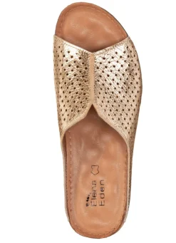 ELENA EDEN, sommerliche Damen-Pantoletten, aus Leder