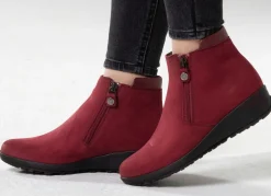 ELENA EDEN Stiefelette mit Nappaleder-Besatz