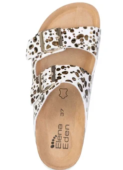 ELENA EDEN, trendige Damen-Pantoletten, Weite H, mit Klettspangen