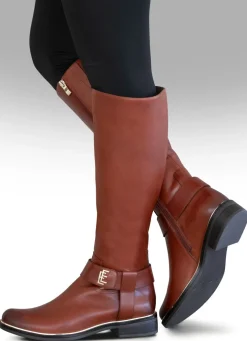ELENA EDEN, trendige Damen-Stiefel, Winterschuhe, Weite G, mit Reißverschluss