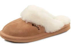 ELENA EDEN, warme Damen-Hausschuhe, mit Lammfell