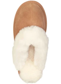 ELENA EDEN, warme Damen-Hausschuhe, mit Lammfell