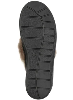 ELENA EDEN, warme Damen-Hausschuhe, Weite H, mit Lammfell