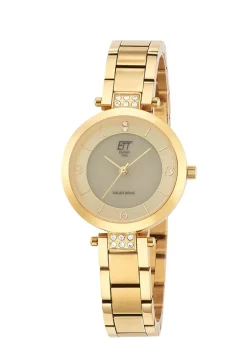 ETT-Solar-Damenuhr mit Edelstahlbandgehäuse