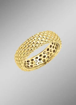 Exquisite Gold-Eleganz: Damenring mit Ziselierung