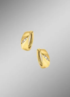 Exquisite Klappcreolen mit 6 Brillanten