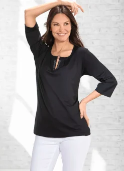 Exzellentes Shirt mit Faltenlegung in 2 Farben