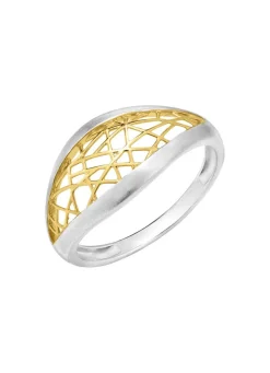 Faszinierender Damenring in edler Bicolor-Optik