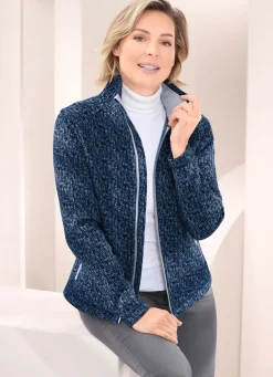 Fleecejacke in Strickoptik