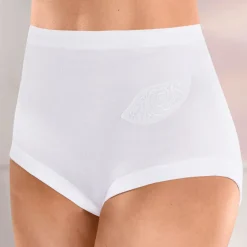 Fünferpack Slips mit Batistmotiv