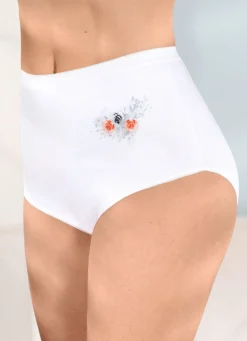 Fünferpack Slips mit Blumemotiv