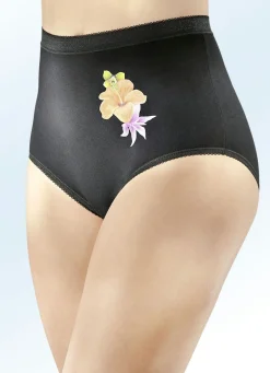 Fünferpack Slips mit Blumenmotiv