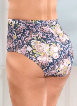 Fünferpack Slips mit buntem Druckdessin