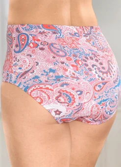 Fünferpack Slips mit farbharmonischem Druckdessin