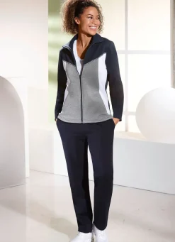 Freizeitanzug mit Metallic-Paspelierung