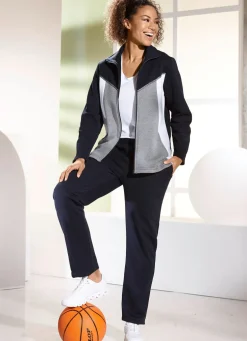 Freizeitanzug mit Metallic-Paspelierung