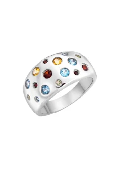 Funkelnde Raffinesse: Damenring mit echten Edelsteinen