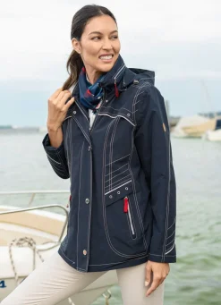 Funktionsjacke mit abnehmbarer Kapuze