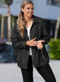 Funktionsjacke mit abnehmbarer Kapuze