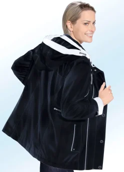 Funktionsjacke mit kontrastfarbenen Akzenten