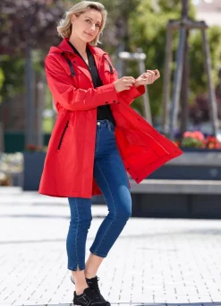 Funktions-Kurzmantel mit abnehmbarer Kapuze