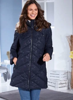 Funktions-Longjacke mit dekorativem Fantasiedessin