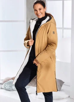 Funktions-Wendemantel mit Kapuze