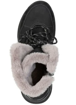 Gefütterte Damen-Boots, Winterschuhe, Weite H, mit Reißverschluss